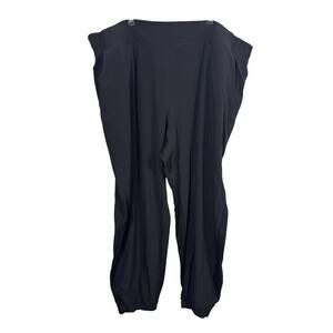 Athleta Jogger Pants Womens 3X Plus Black Brooklyn Lined UPF 50 Polyester Blend